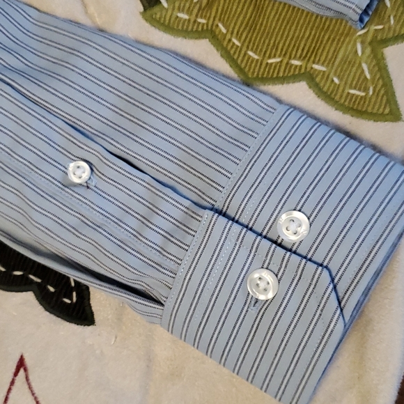 NWT! Nautica classic fit striped long sleeve dress shirt - Picture 10 of 13